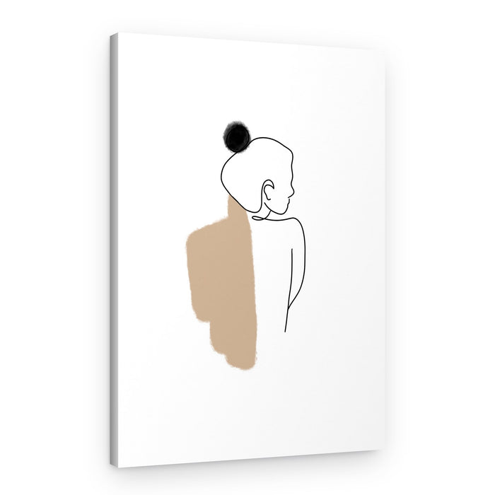 Serene Minimalist Woman – Canvas Print