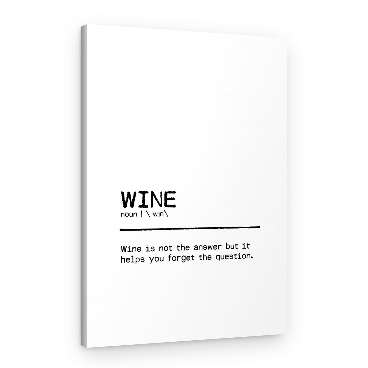 Quote Wine Question – Canvas Print