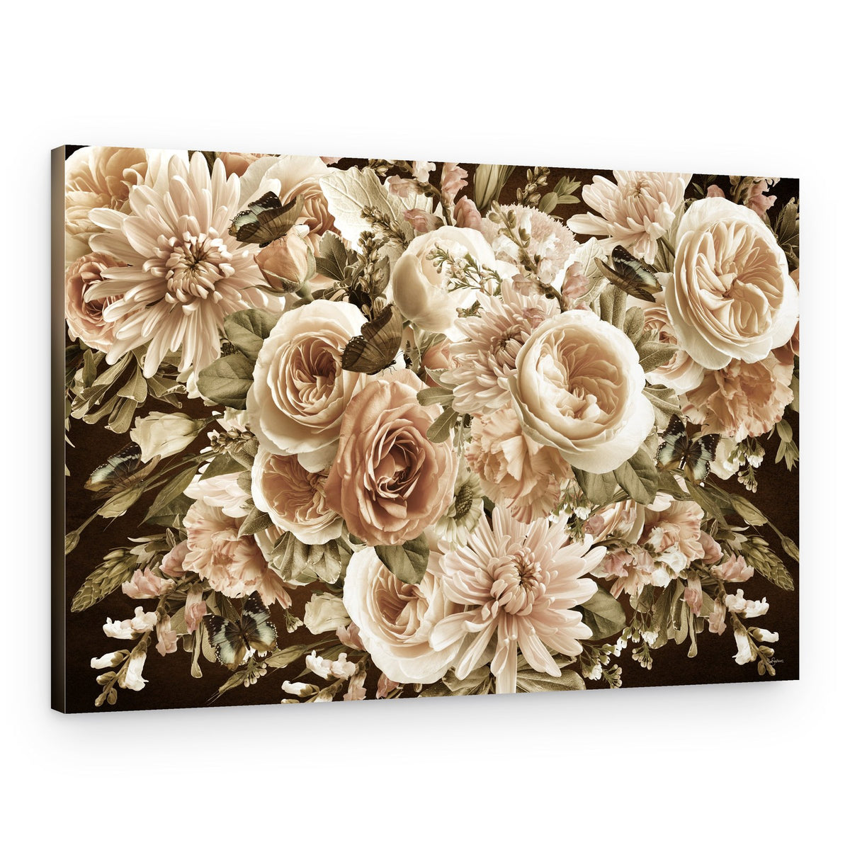 Vintage Floral Bouquet – Canvas Print