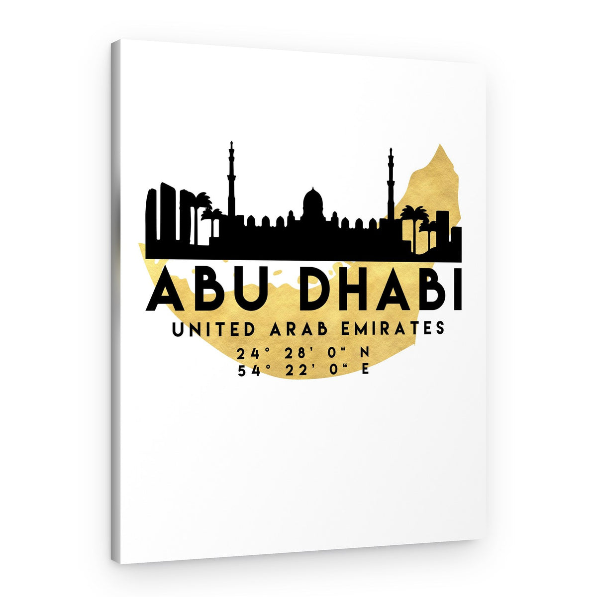 Abu Dhabi Gold Skyline – Canvas Print