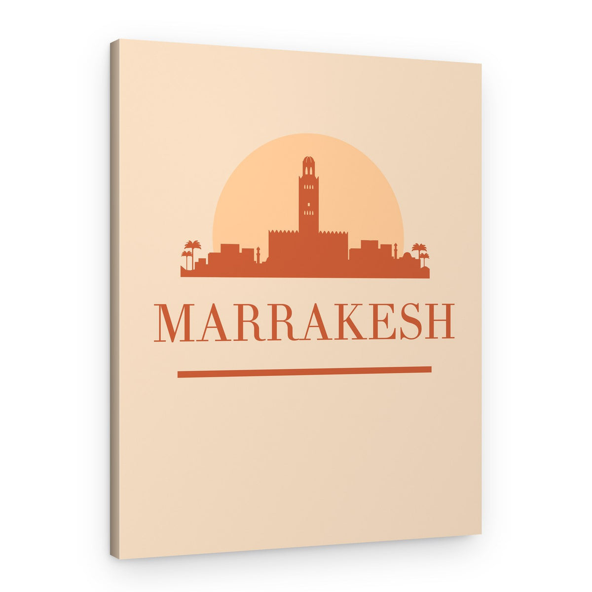 Marrakech Sunset Skyline – Canvas Print
