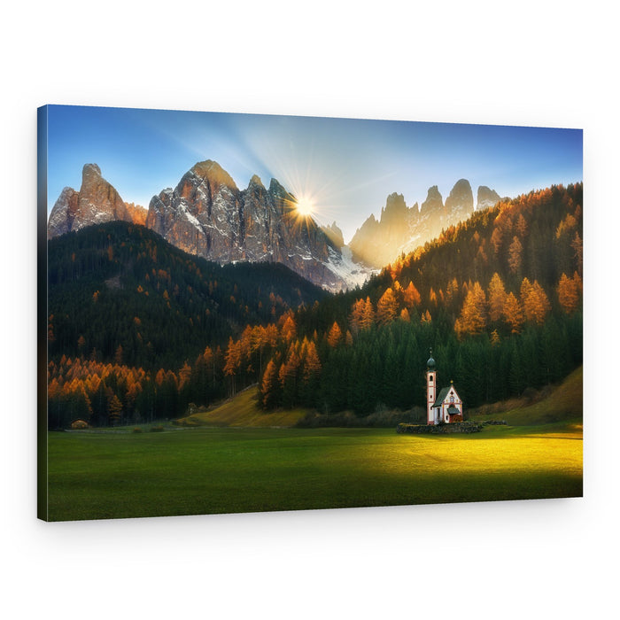 Mountain Chapel Sunrise – Canvas Print