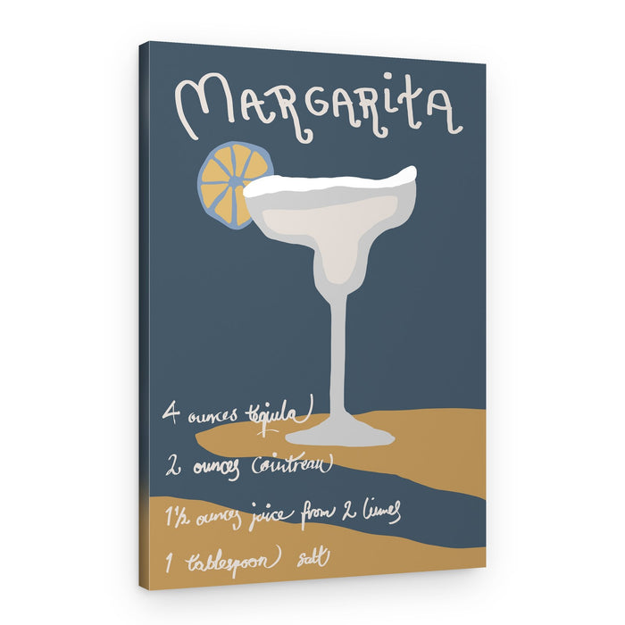 Margarita Cocktail Recipe – Canvas Print