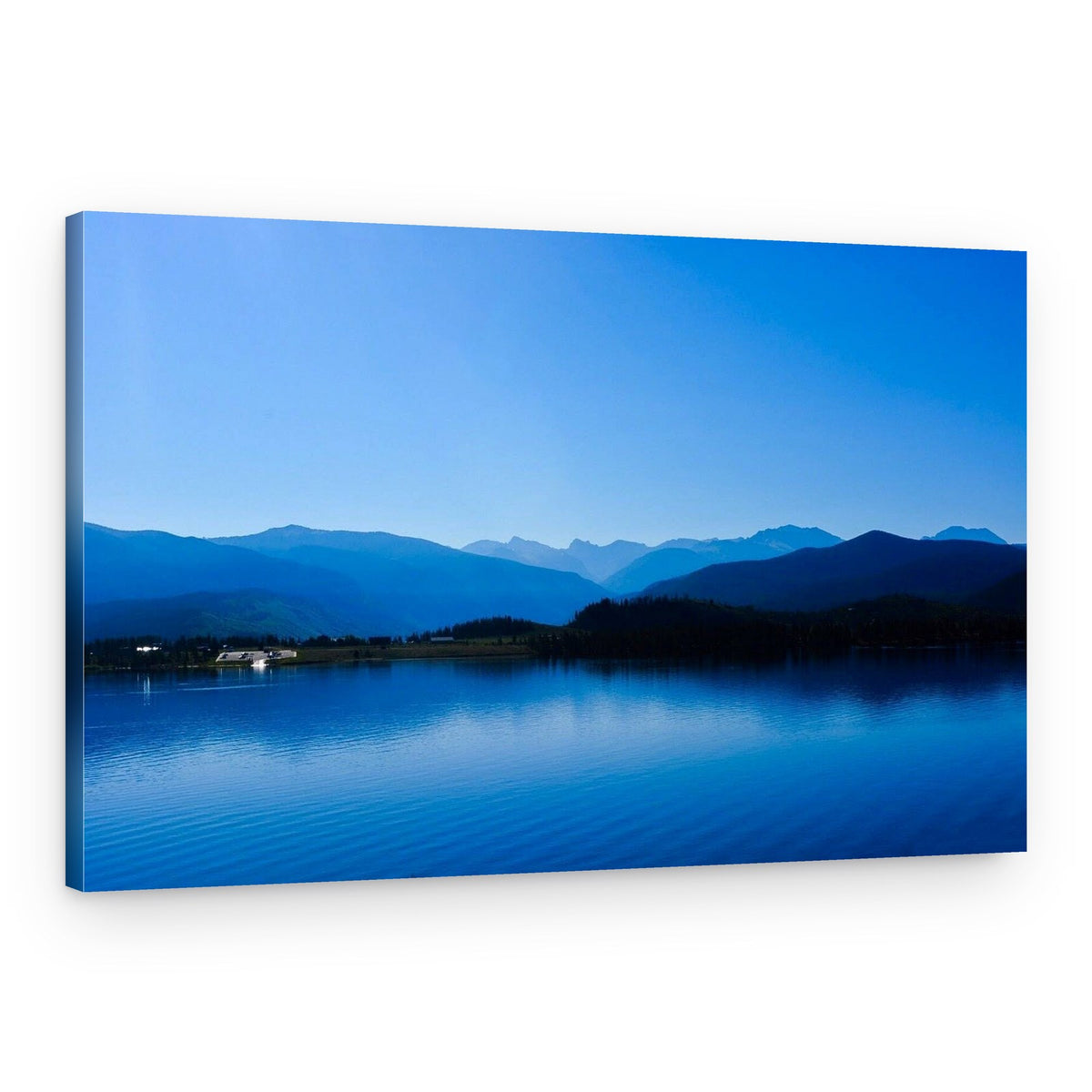 Serene Blue Mountain Lake – Canvas Print