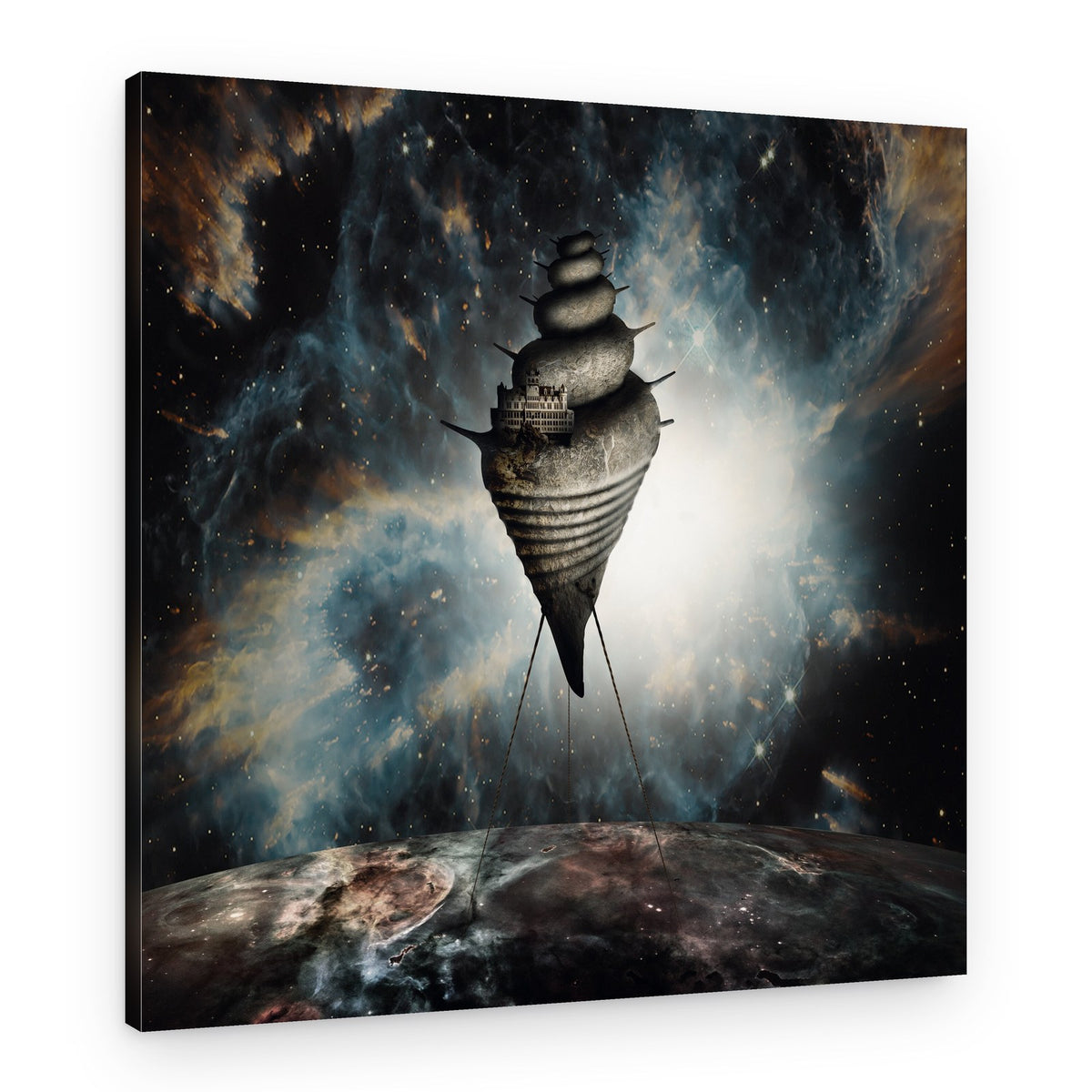 Floating Cosmic Spiral – Canvas Print