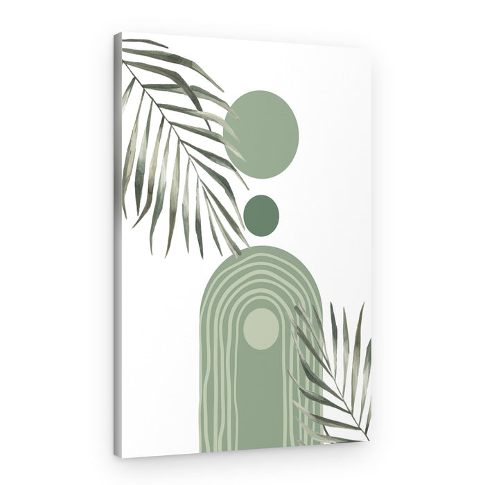 Green Sage Palm Arches – Canvas Print