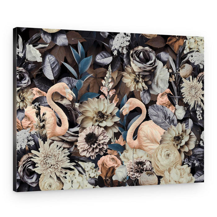 Blush Flamingo Botanical – Canvas Print