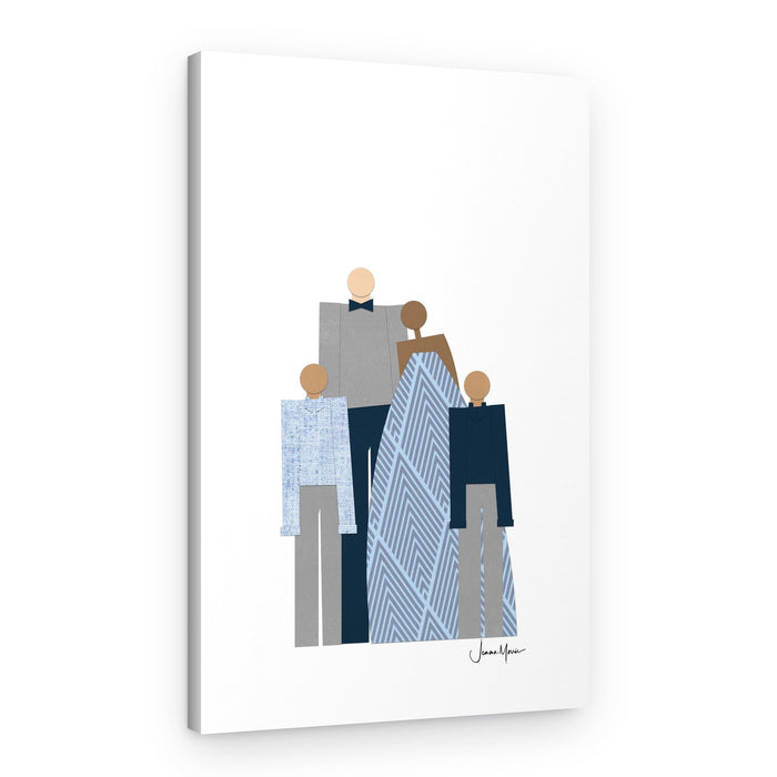 Modern Family Illustration – Canvas Print