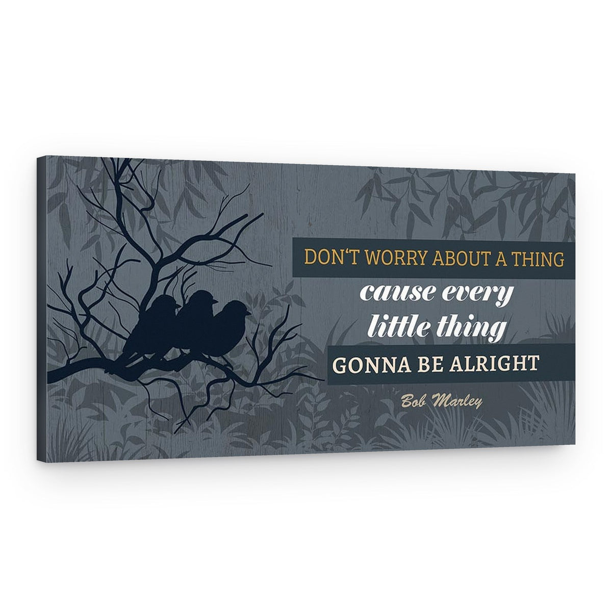 “Don’t Worry About a Thing” Inspirational Canvas Sign – Canvas Print