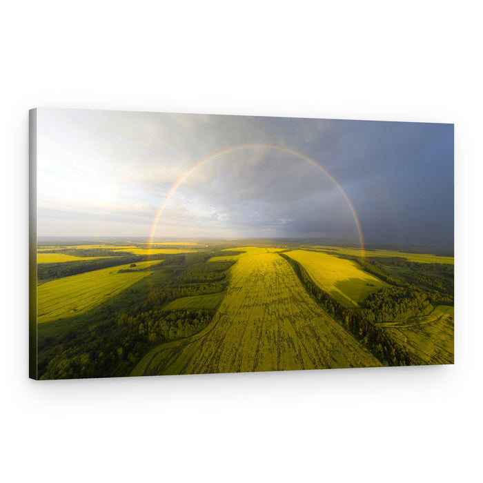 Rainbow Over Yellow Fields – Canvas Print