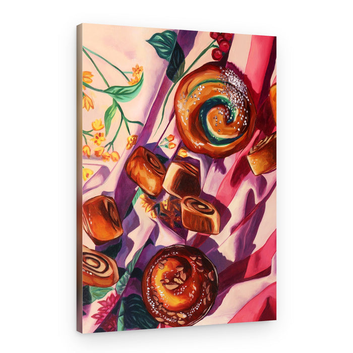 Sweet Buns and Berries – Canvas Print