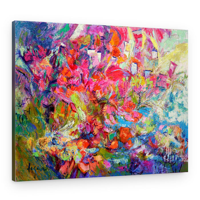 Luminous Petal Cascade – Canvas Print