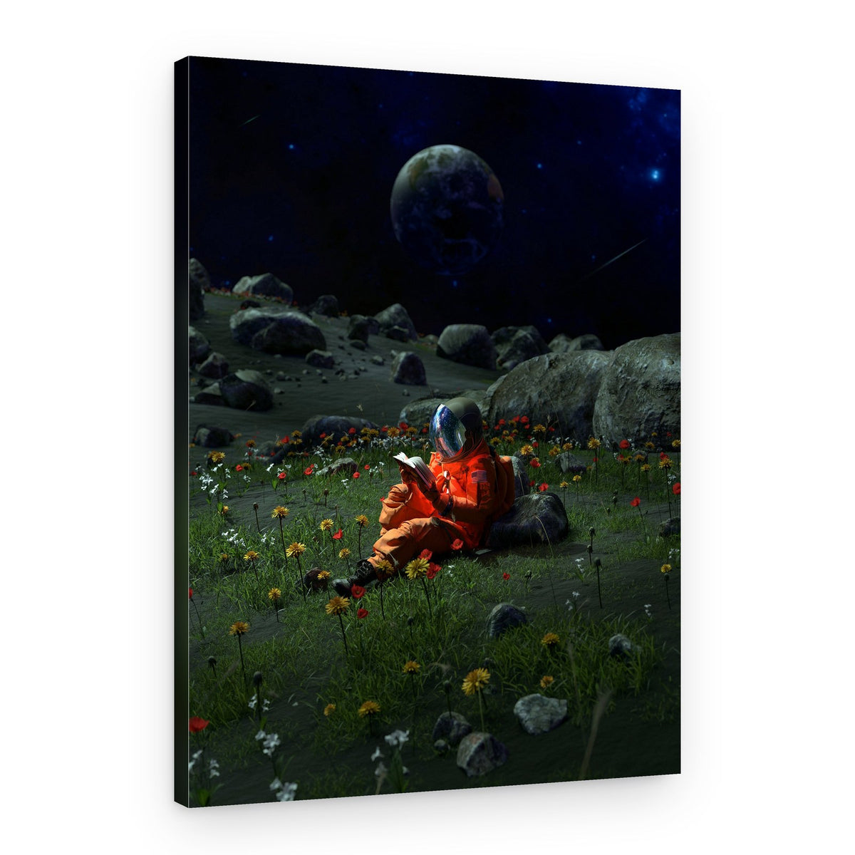Astronaut's Alien Garden – Canvas Print