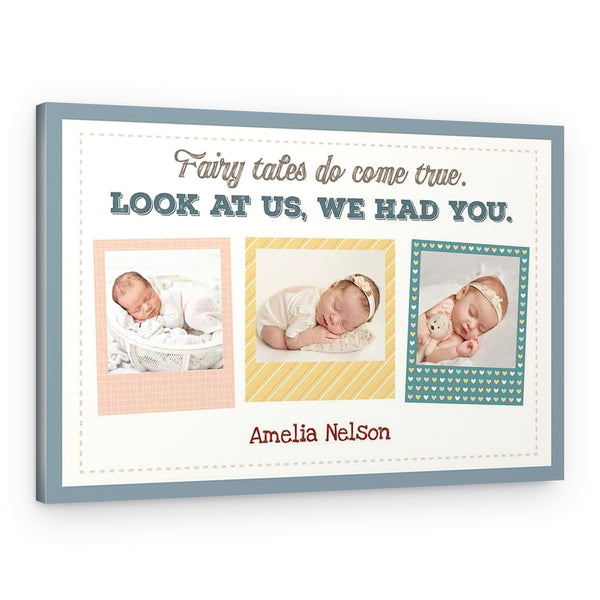 “Fairytales Do Come True” Custom Photo Canvas Print