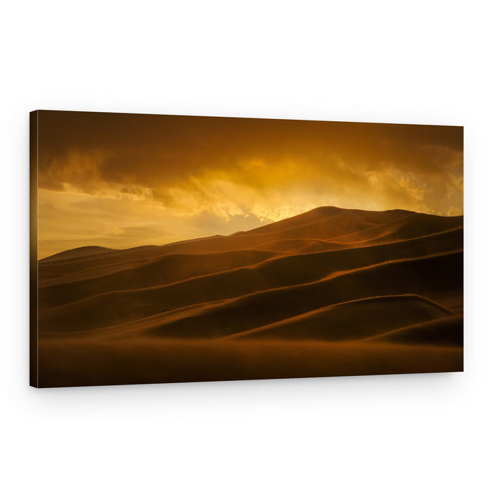 Golden Desert Sunset – Canvas Print