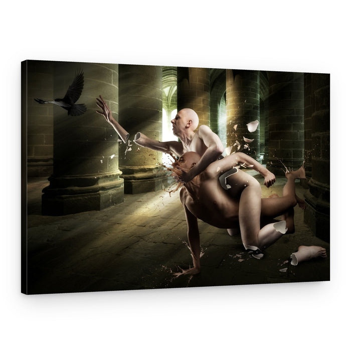 Shattering Figures Conflict – Canvas Print