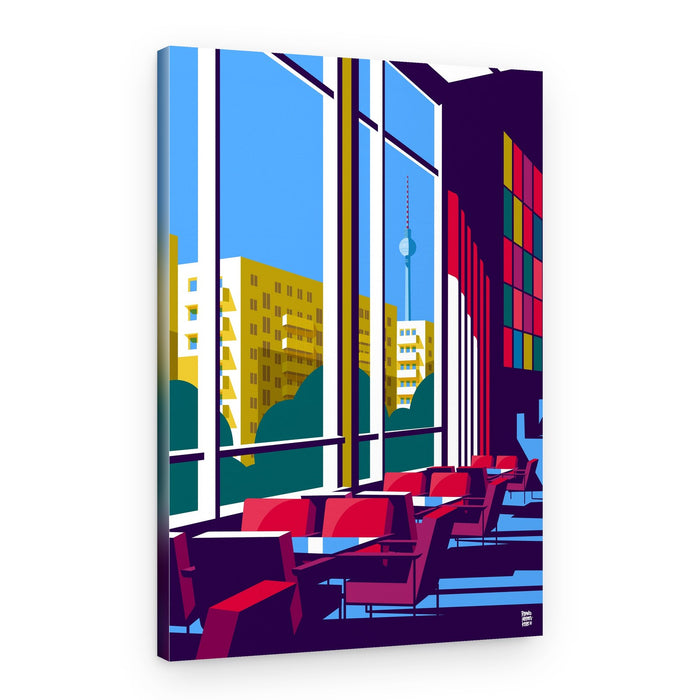 Retro Urban City View – Canvas Print