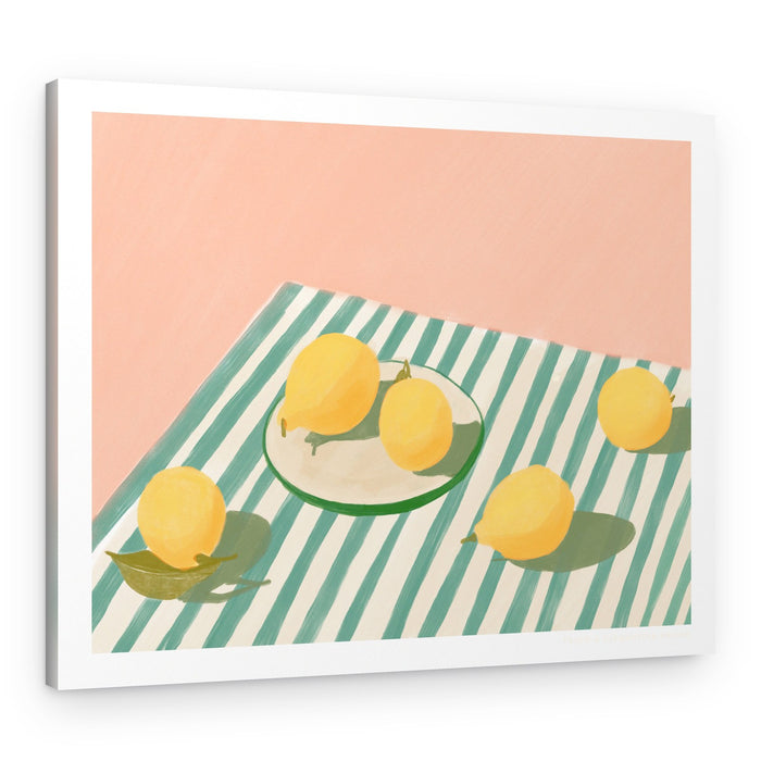 Lemons and stripes – Canvas Print