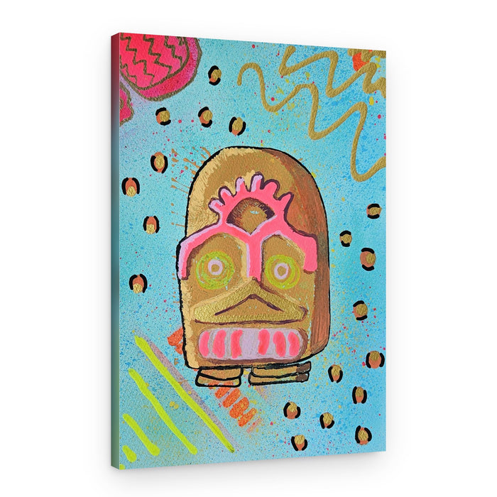 Golden Abstract Creature – Canvas Print