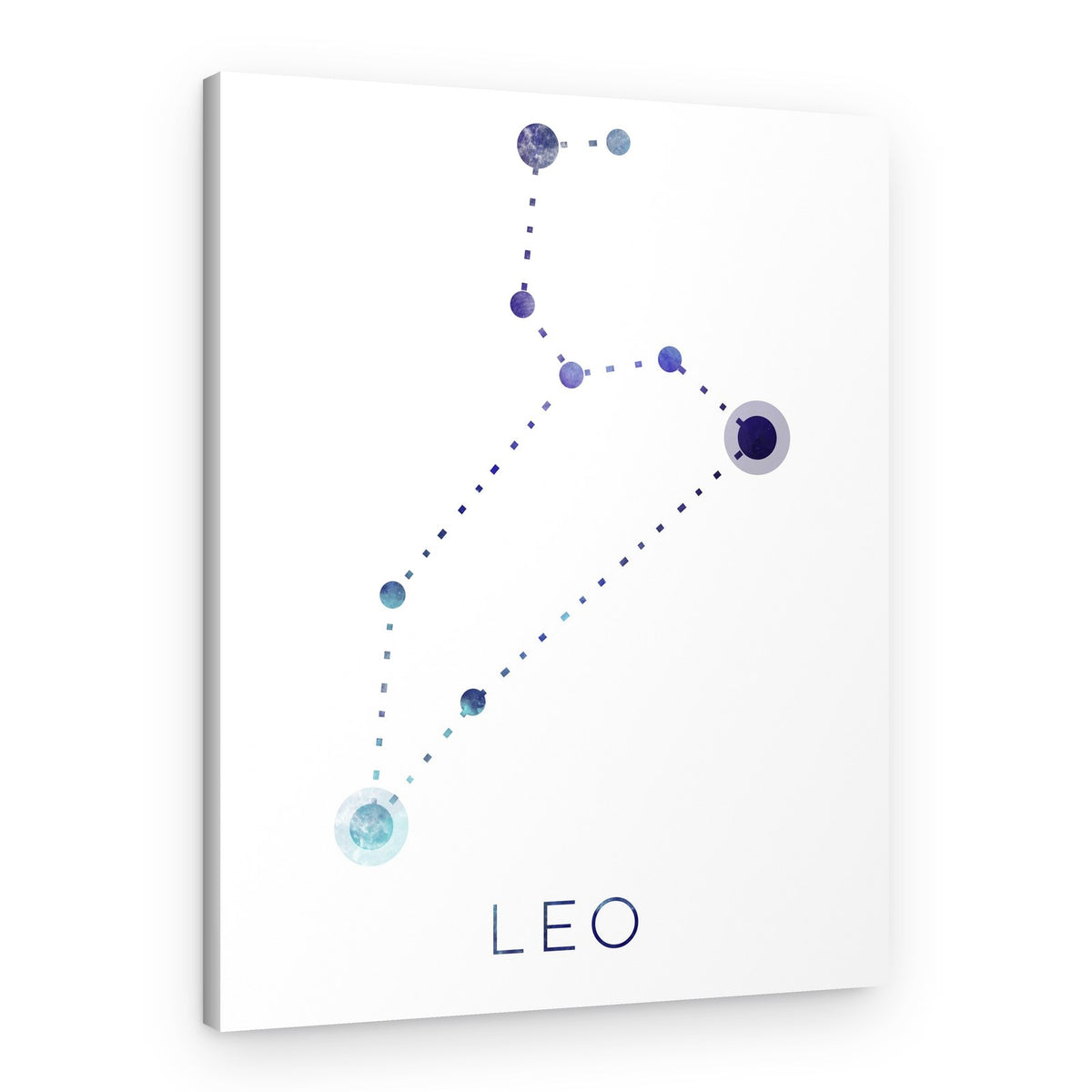 Watercolor Leo Constellation – Canvas Print