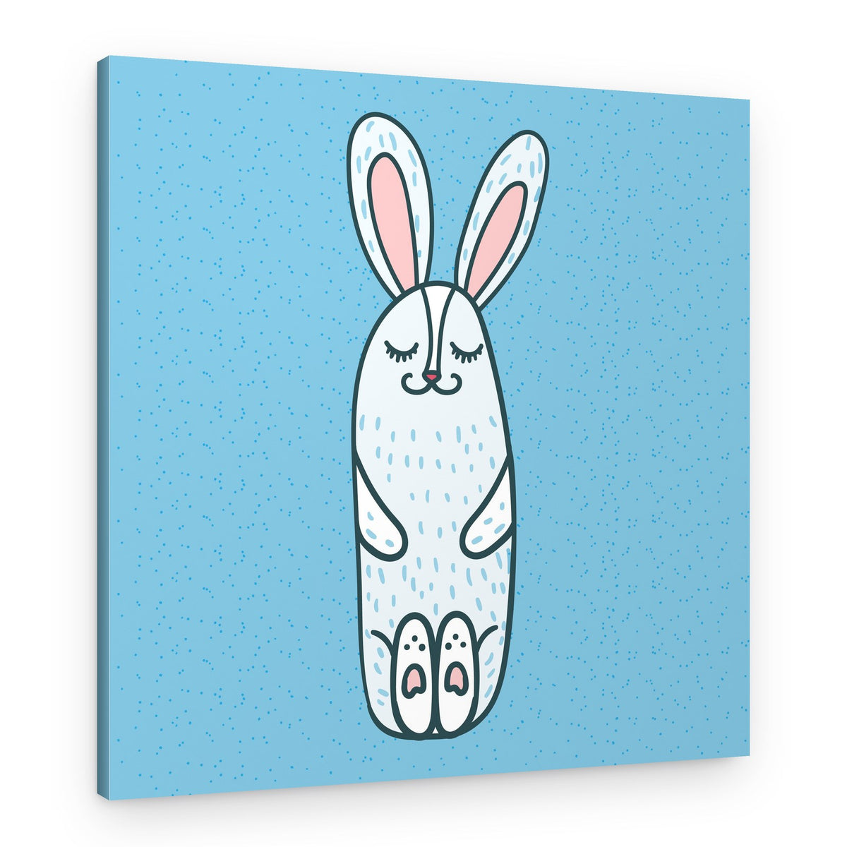 Peaceful White Bunny – Canvas Print