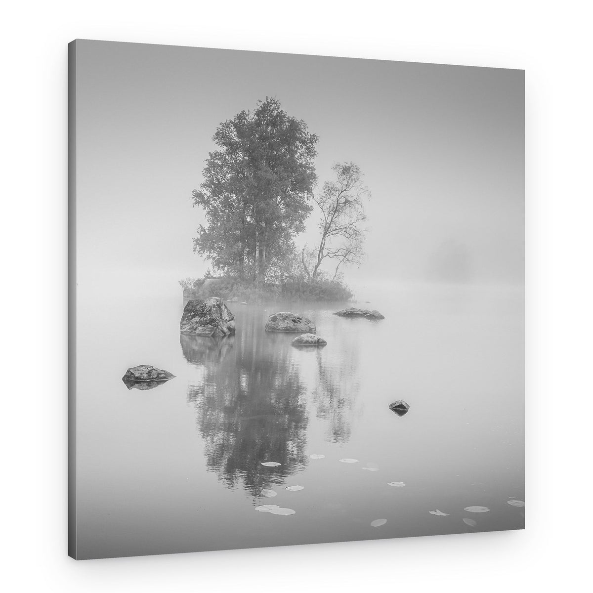 Misty Island Lake – Canvas Print