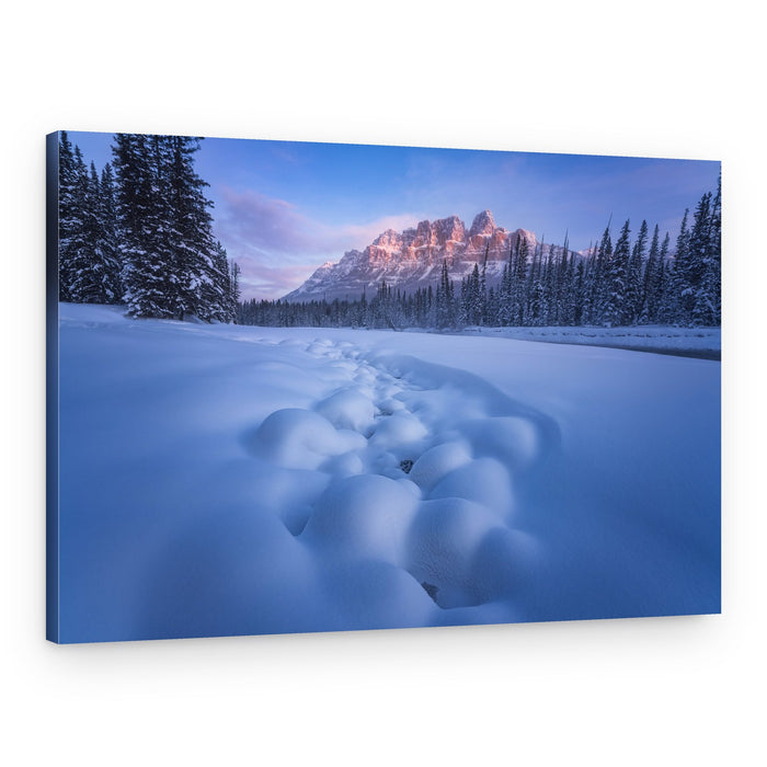 Snowy Mountain Sunrise – Canvas Print