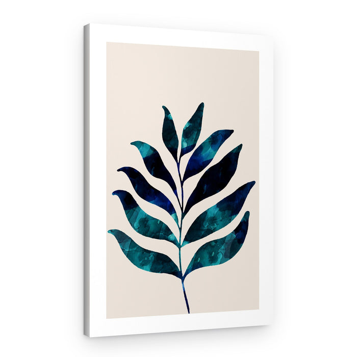 Tropical Blue Leaf – Canvas Print