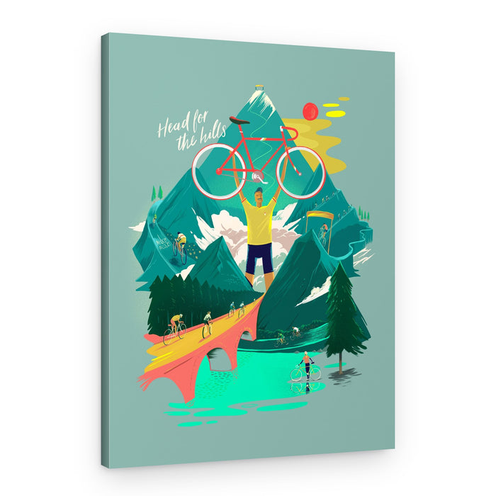 Mountain Cycling Triumph – Canvas Print