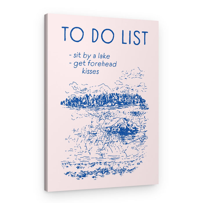 Serene Lake To Do List – Canvas Print