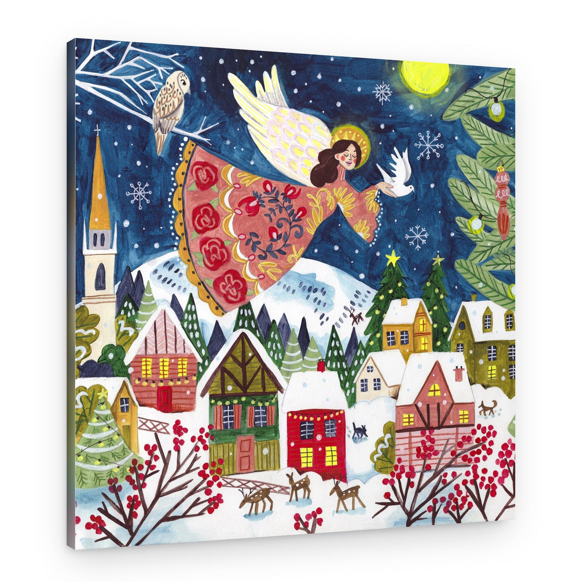 Angel of Peace square Christmas – Canvas Print