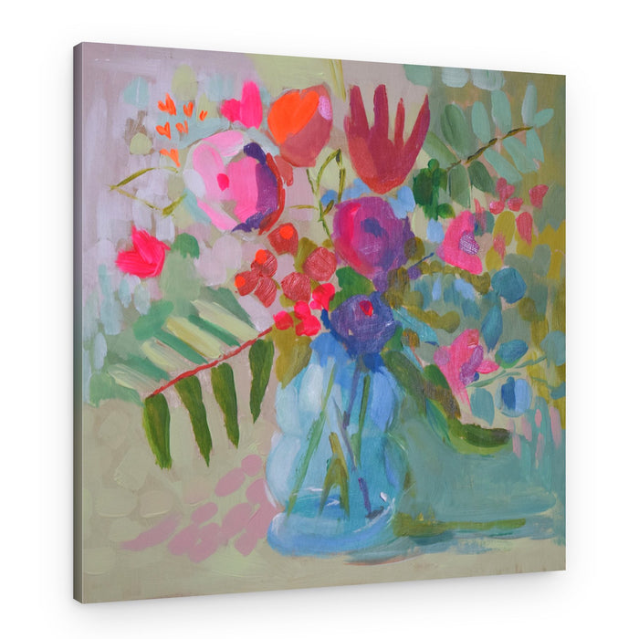 Neon Floral – Canvas Print