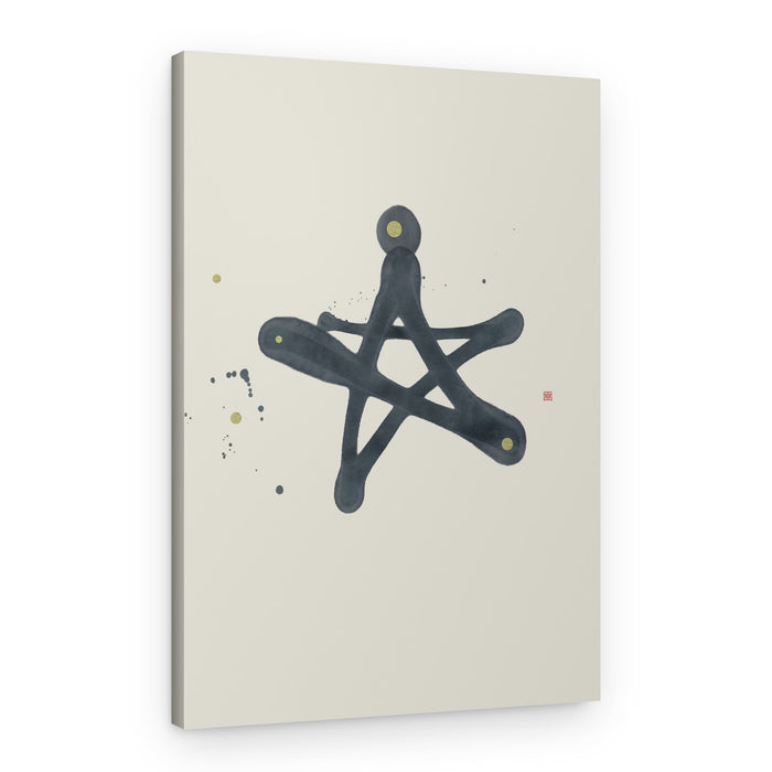 Meditative Ink Star – Canvas Print