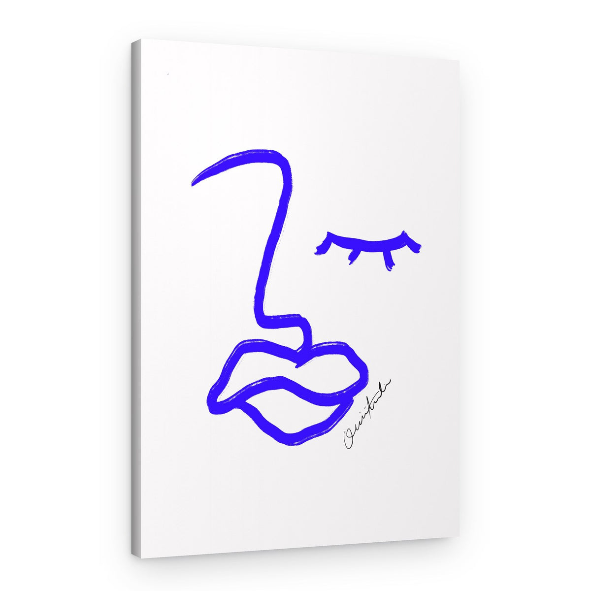 Blue Line Expression – Canvas Print