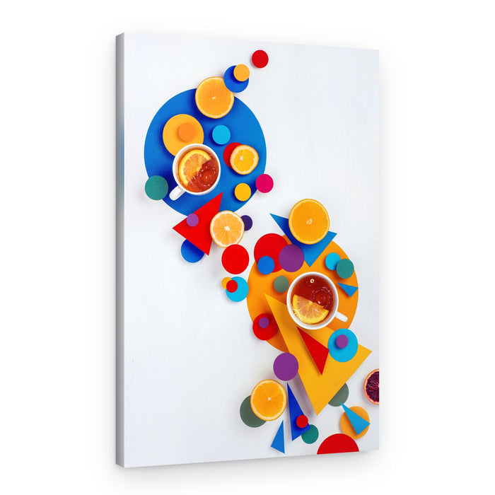 Colorful Geometric Citrus – Canvas Print