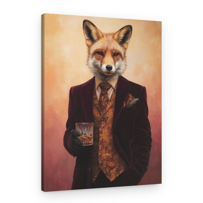 Dapper Fox Gentleman – Canvas Print