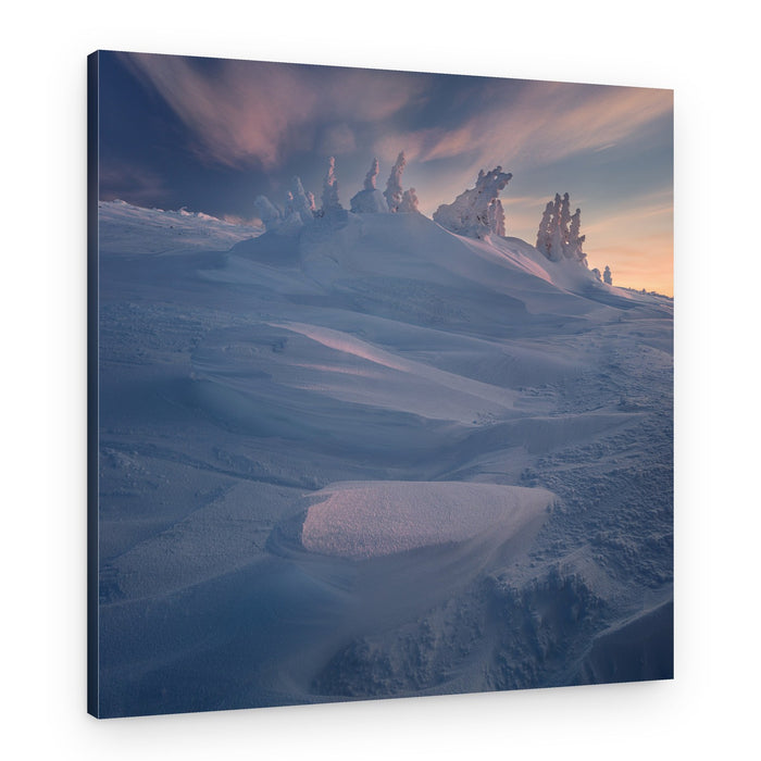 Snowy Mountain Sunrise – Canvas Print