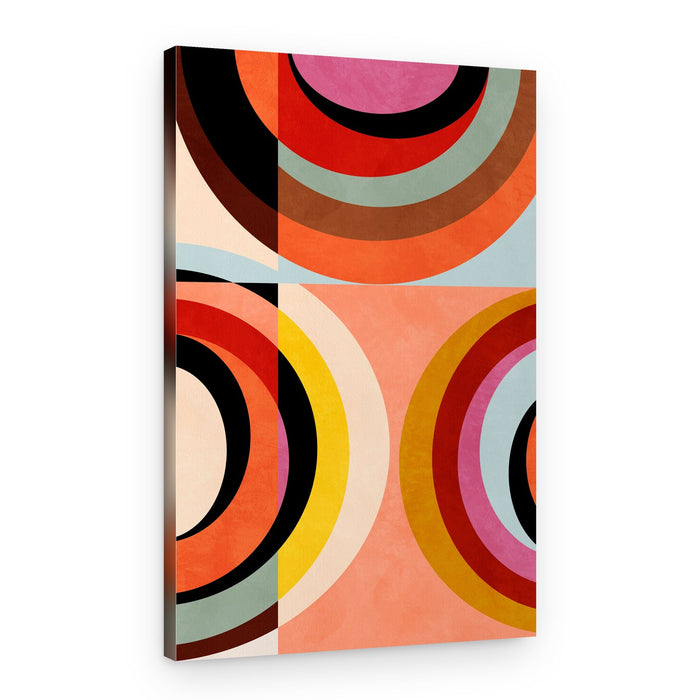 Warm Colors Bauhaus Geometry3 – Canvas Print