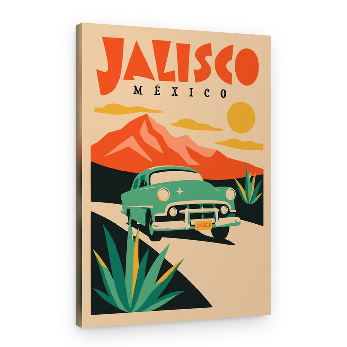 Jalisco Mexico Classic Car – Canvas Print