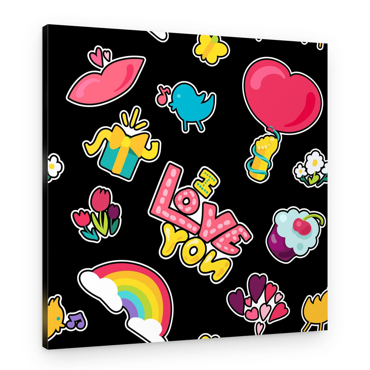 Cute Love Doodles – Canvas Print