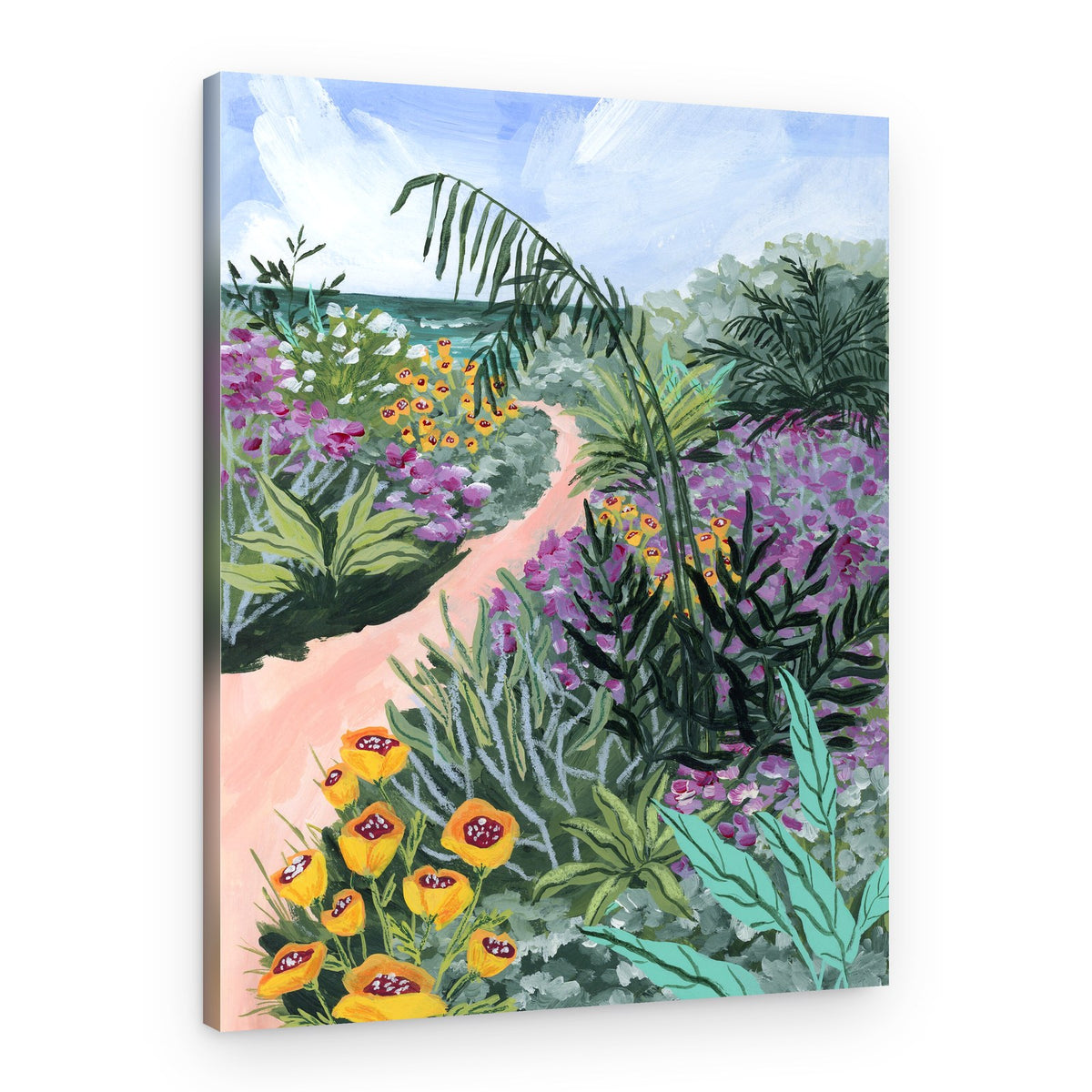 Seaside Garden Path – Canvas Print