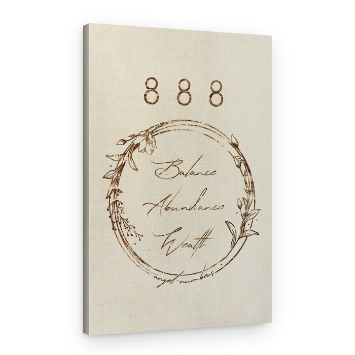 888 Angel Numbers – Canvas Print