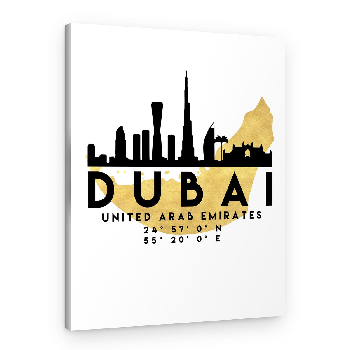 Golden Dubai Skyline – Canvas Print