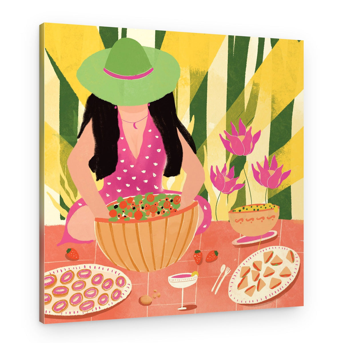 Preparing A Summer Feast – Canvas Print