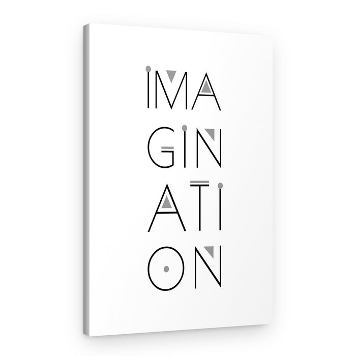Minimalist Imagination Text – Canvas Print