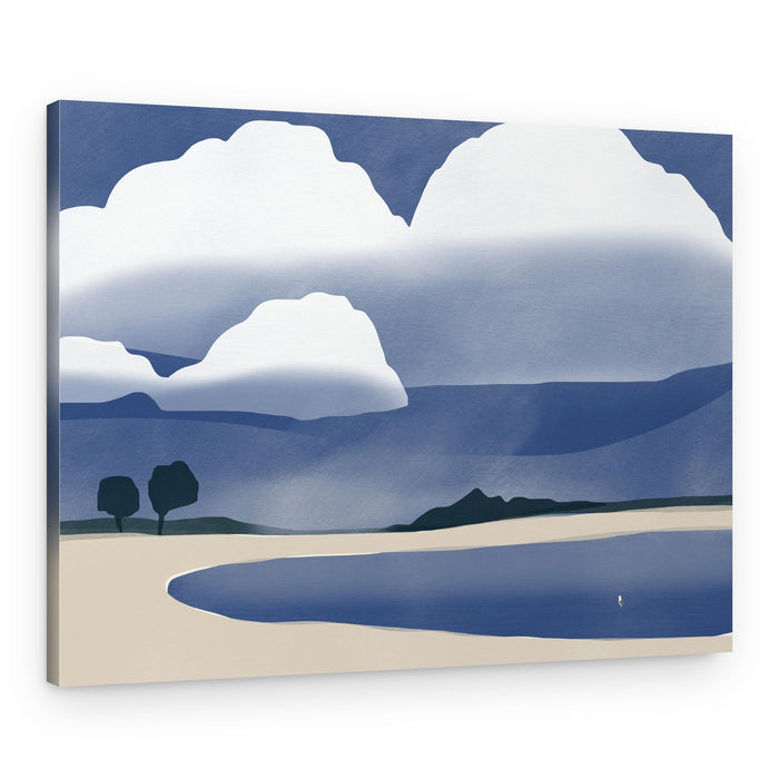 Minimalist Coastal Serenity – Canvas Print