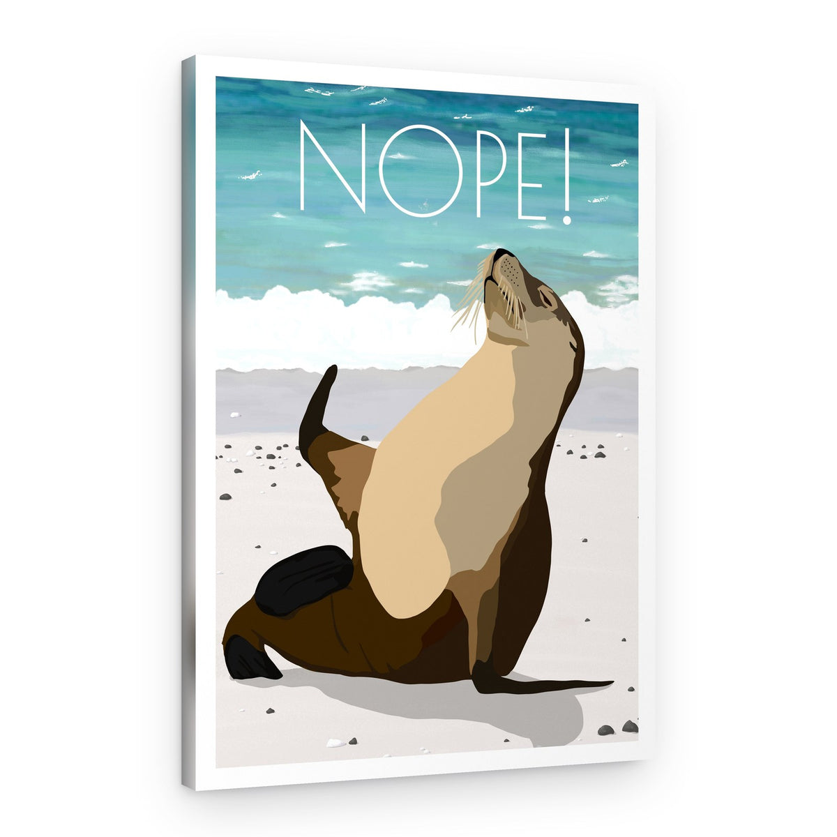 Nope Beach Sea Lion – Canvas Print