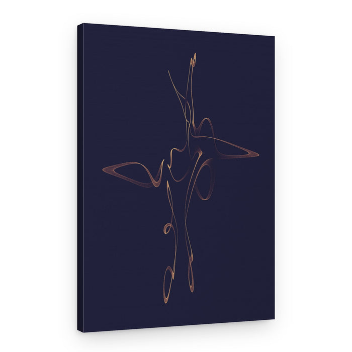 Ethereal Golden Abstract – Canvas Print