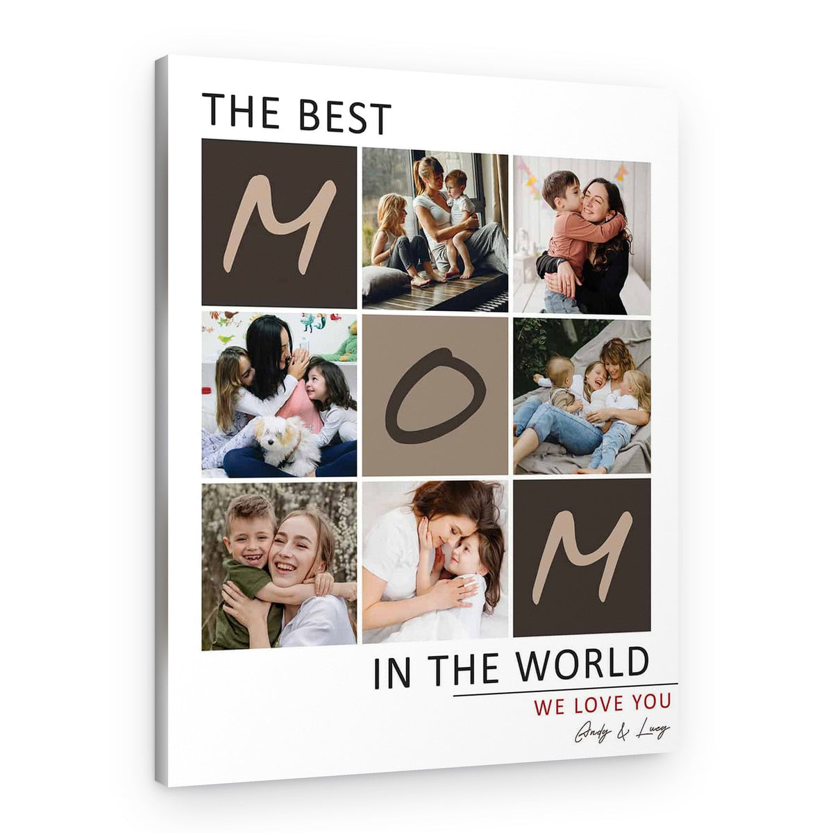 The Best Mom In The World Custom Photo Canvas Print – Canvas Print