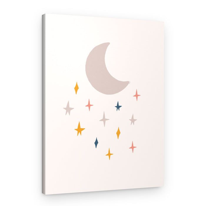 Dreamy Moon and Stars – Canvas Print